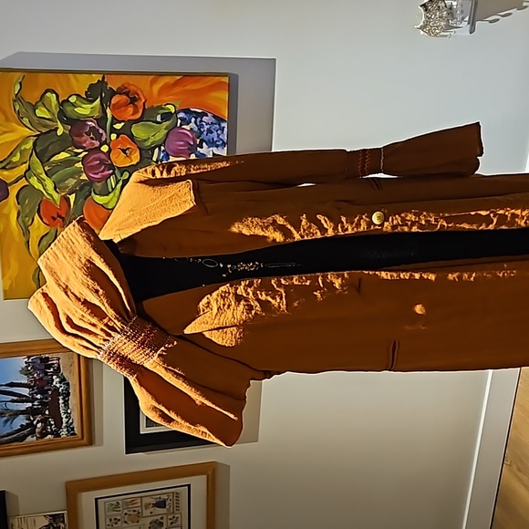 Free People rust / caramel coat Fits Small To Med - Picture 5 of 9